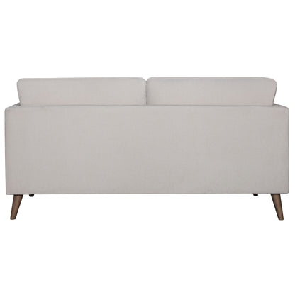Nooa 2 Seater Sofa Fabric Uplholstered Lounge Couch - Stone - Cosy Abode