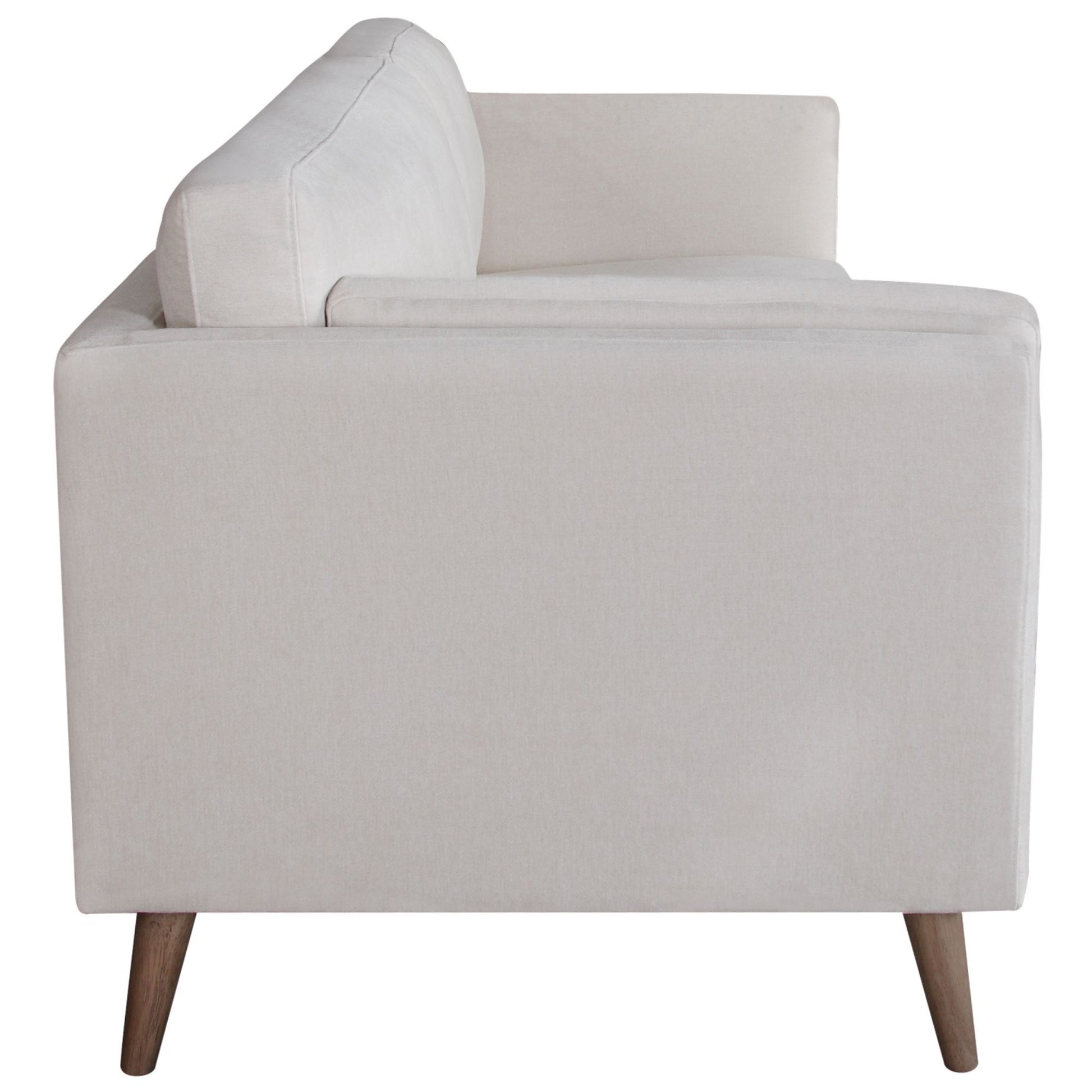 Nooa 2 Seater Sofa Fabric Uplholstered Lounge Couch - Stone - Cosy Abode