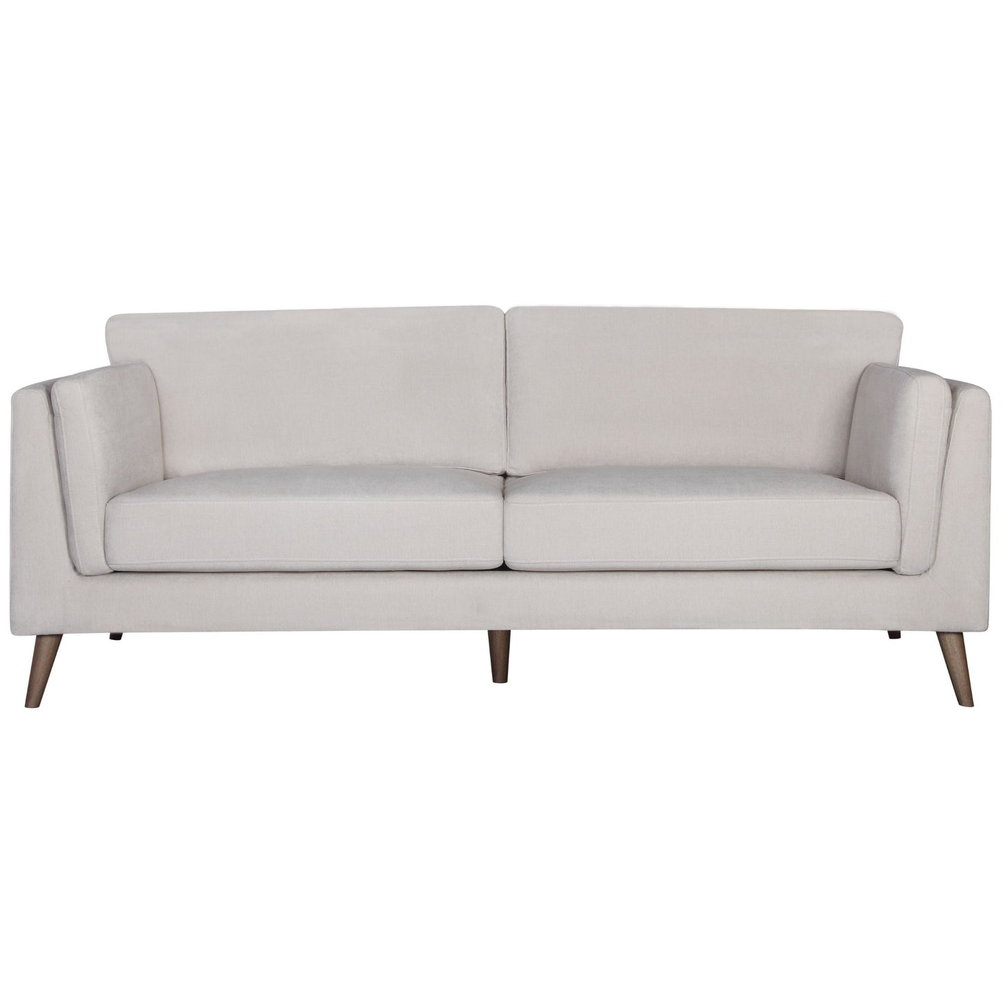 Nooa 3 Seater Sofa Fabric Uplholstered Lounge Couch - Stone - Cosy Abode