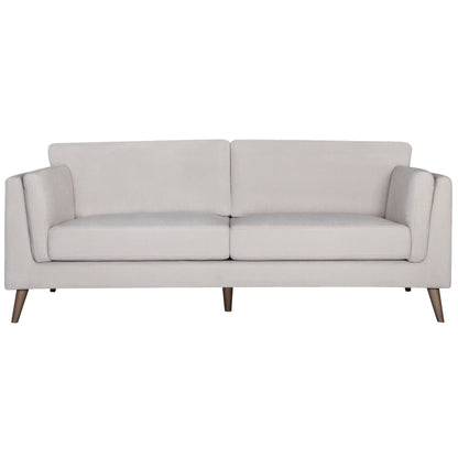 Nooa 3 Seater Sofa Fabric Uplholstered Lounge Couch - Stone - Cosy Abode