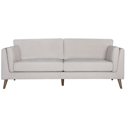 Nooa 3 Seater Sofa Fabric Uplholstered Lounge Couch - Stone - Cosy Abode