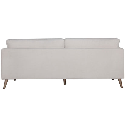 Nooa 3 Seater Sofa Fabric Uplholstered Lounge Couch - Stone - Cosy Abode