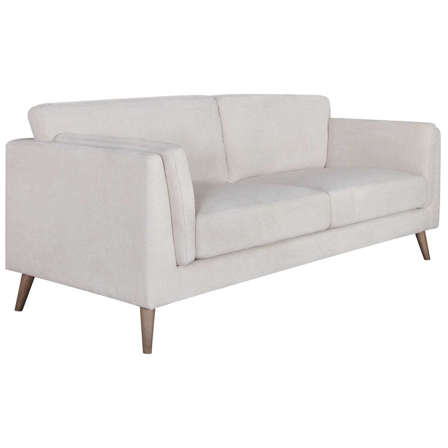 Nooa 3 Seater Sofa Fabric Uplholstered Lounge Couch - Stone - Cosy Abode