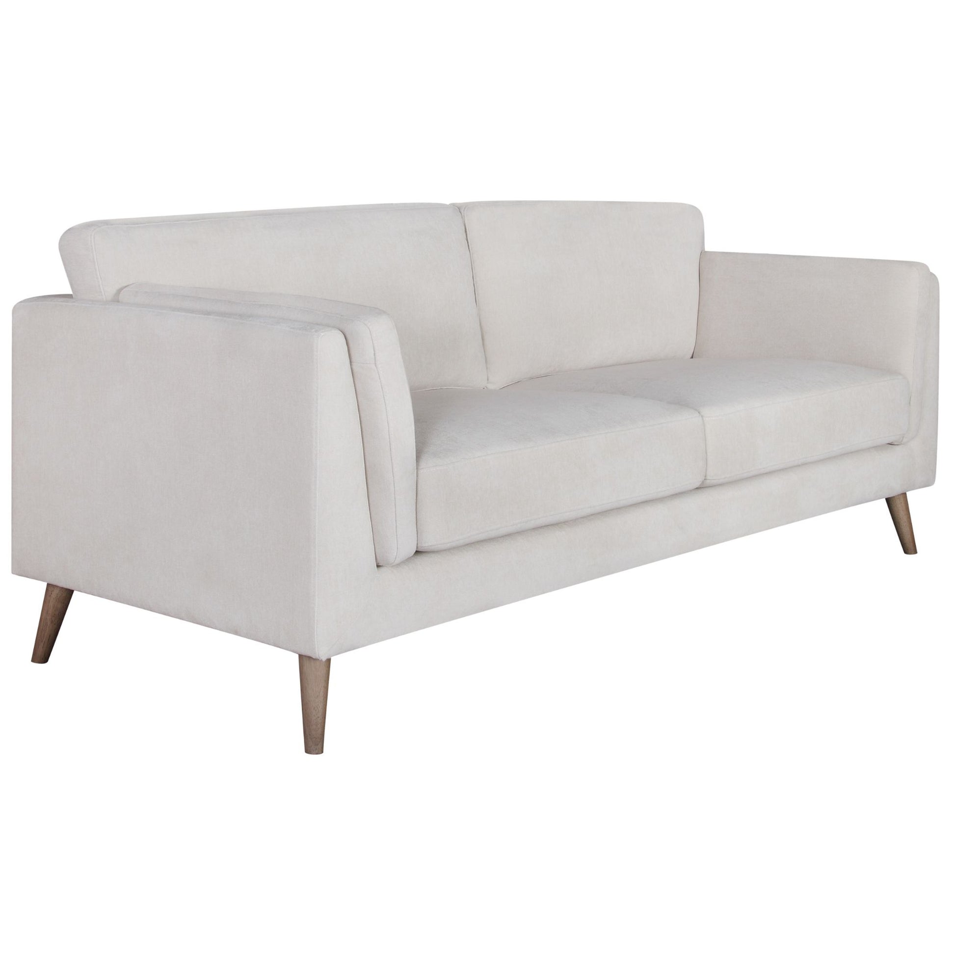 Nooa 3 Seater Sofa Fabric Uplholstered Lounge Couch - Stone - Cosy Abode