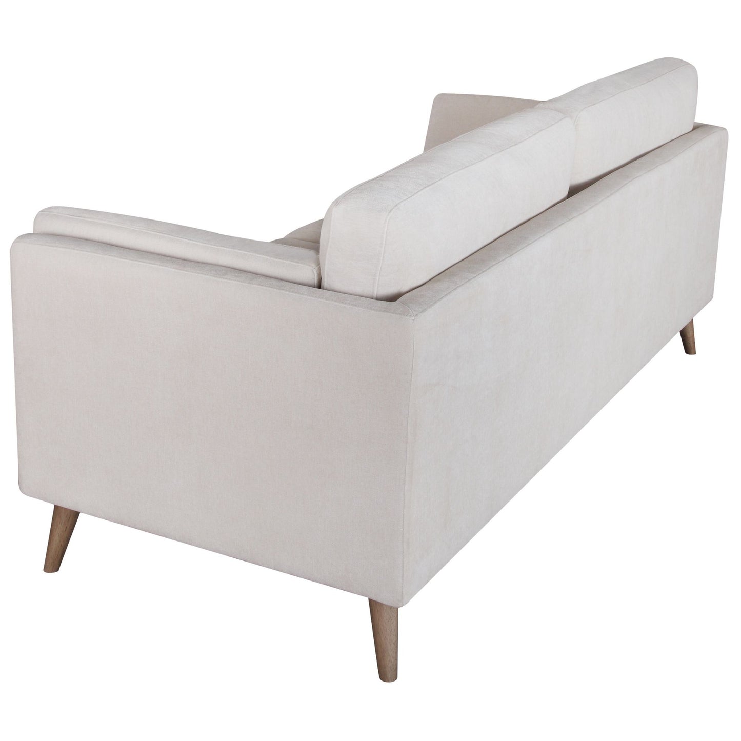 Nooa 3 Seater Sofa Fabric Uplholstered Lounge Couch - Stone - Cosy Abode