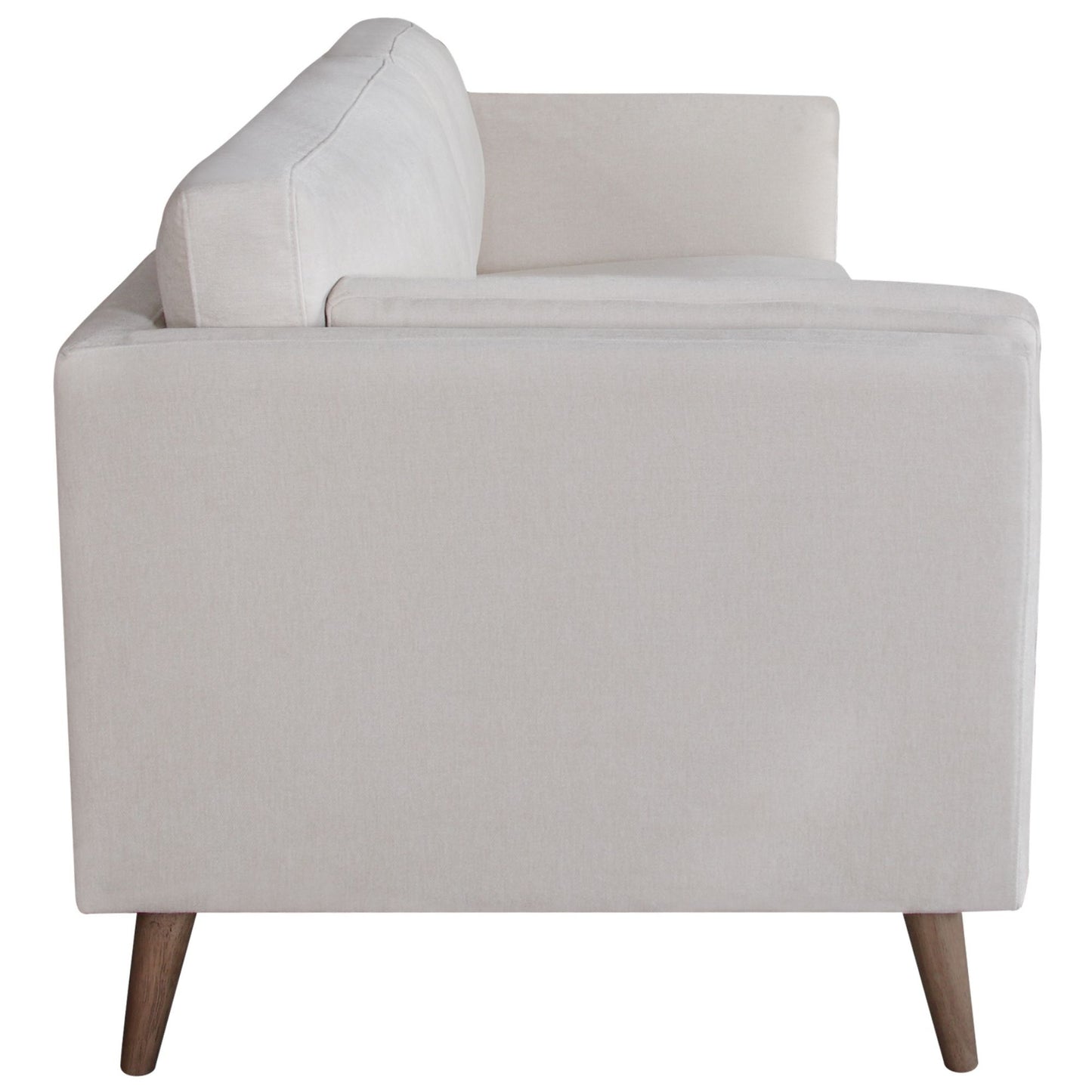 Nooa 3 Seater Sofa Fabric Uplholstered Lounge Couch - Stone - Cosy Abode