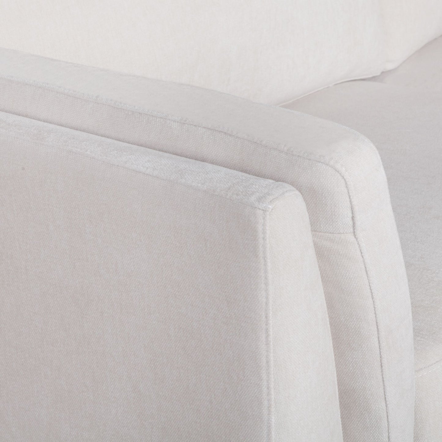 Nooa 3 Seater Sofa Fabric Uplholstered Lounge Couch - Stone - Cosy Abode