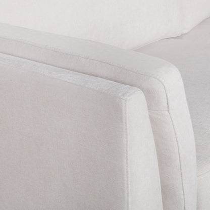 Nooa 3 Seater Sofa Fabric Uplholstered Lounge Couch - Stone - Cosy Abode