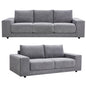 Eliana 4 + 3 Seater Sofa Fabric Uplholstered Lounge Couch - Fog - Cosy Abode