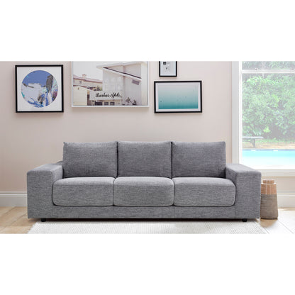 Eliana 4 + 3 Seater Sofa Fabric Uplholstered Lounge Couch - Fog - Cosy Abode