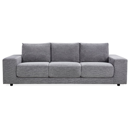 Eliana 4 + 3 Seater Sofa Fabric Uplholstered Lounge Couch - Fog - Cosy Abode