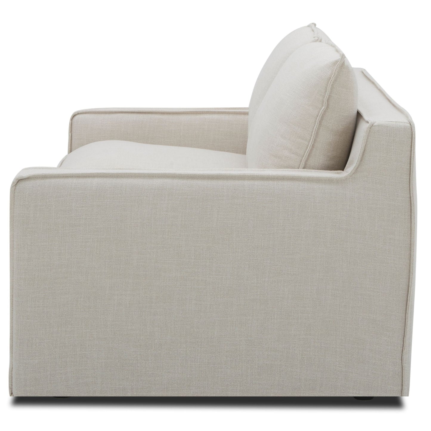 Plushy 2 + 3 Seater Sofa Set Fabric Uplholstered Lounge Couch - Stone - Cosy Abode