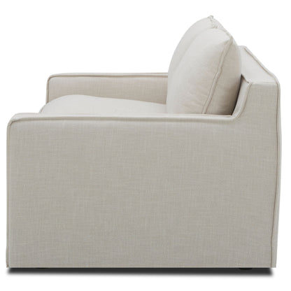 Plushy 2 + 3 Seater Sofa Set Fabric Uplholstered Lounge Couch - Stone - Cosy Abode