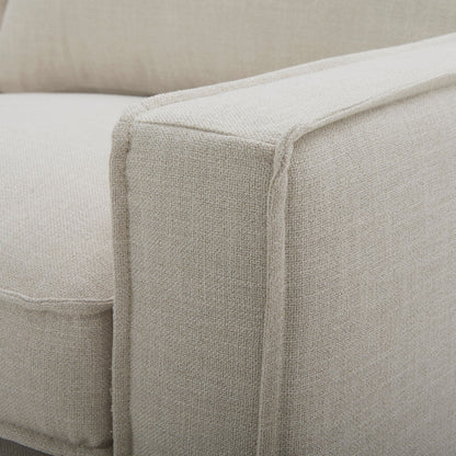 Plushy 2 + 3 Seater Sofa Set Fabric Uplholstered Lounge Couch - Stone - Cosy Abode