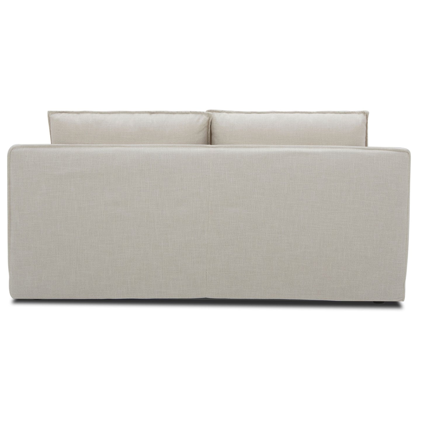 Plushy 2 Seater Sofa Fabric Uplholstered Lounge Couch - Stone - Cosy Abode