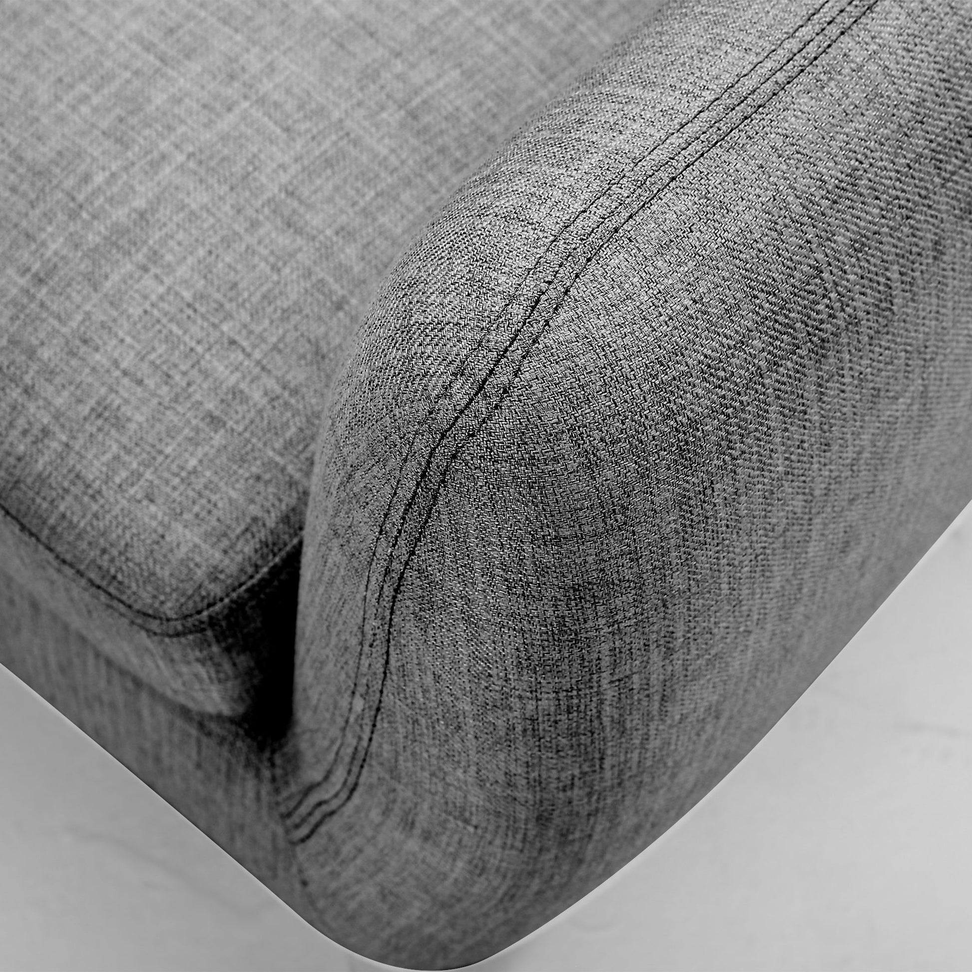 Dane 3 + 1 Seater Fabric Upholstered Sofa Armchair Lounge Couch - Mid Grey - Cosy Abode