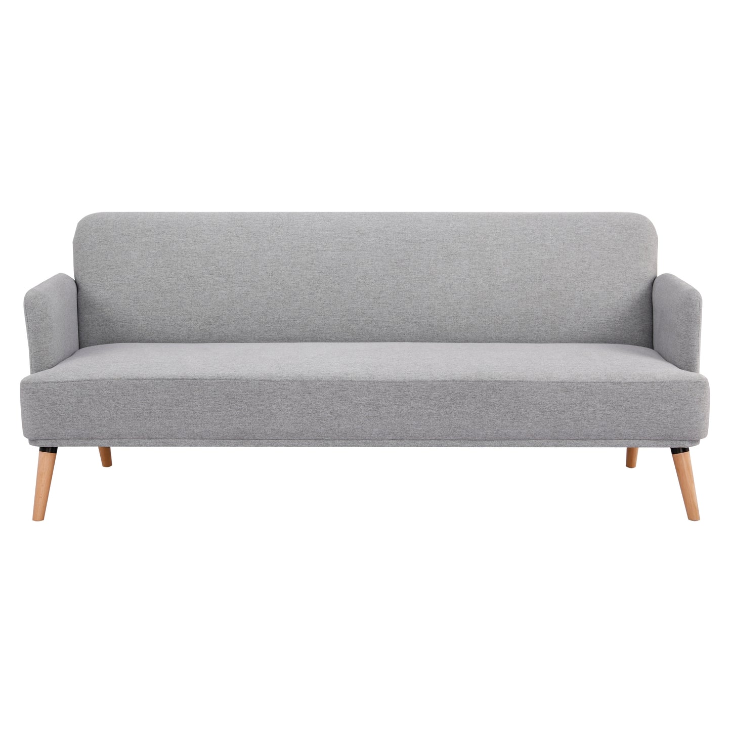 Merlin 3 Seater Sofa Futon Bed Fabric Lounge Couch - Grey - Cosy Abode