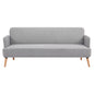 Merlin 3 Seater Sofa Futon Bed Fabric Lounge Couch - Grey - Cosy Abode