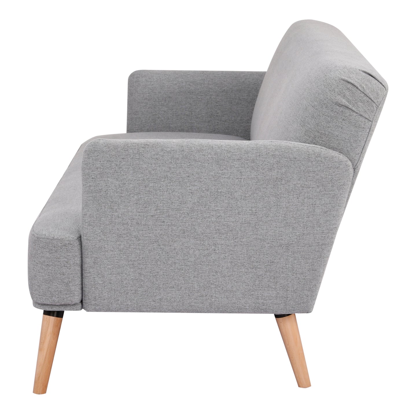 Merlin 3 Seater Sofa Futon Bed Fabric Lounge Couch - Grey - Cosy Abode