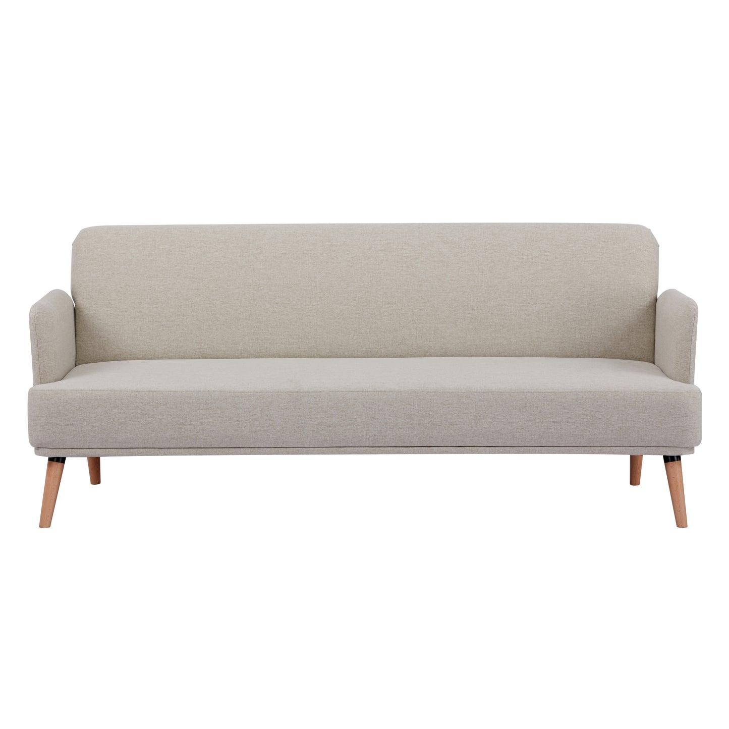Merlin 3 Seater Sofa Futon Bed Fabric Lounge Couch - Beige - Cosy Abode
