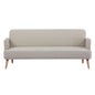 Merlin 3 Seater Sofa Futon Bed Fabric Lounge Couch - Beige - Cosy Abode