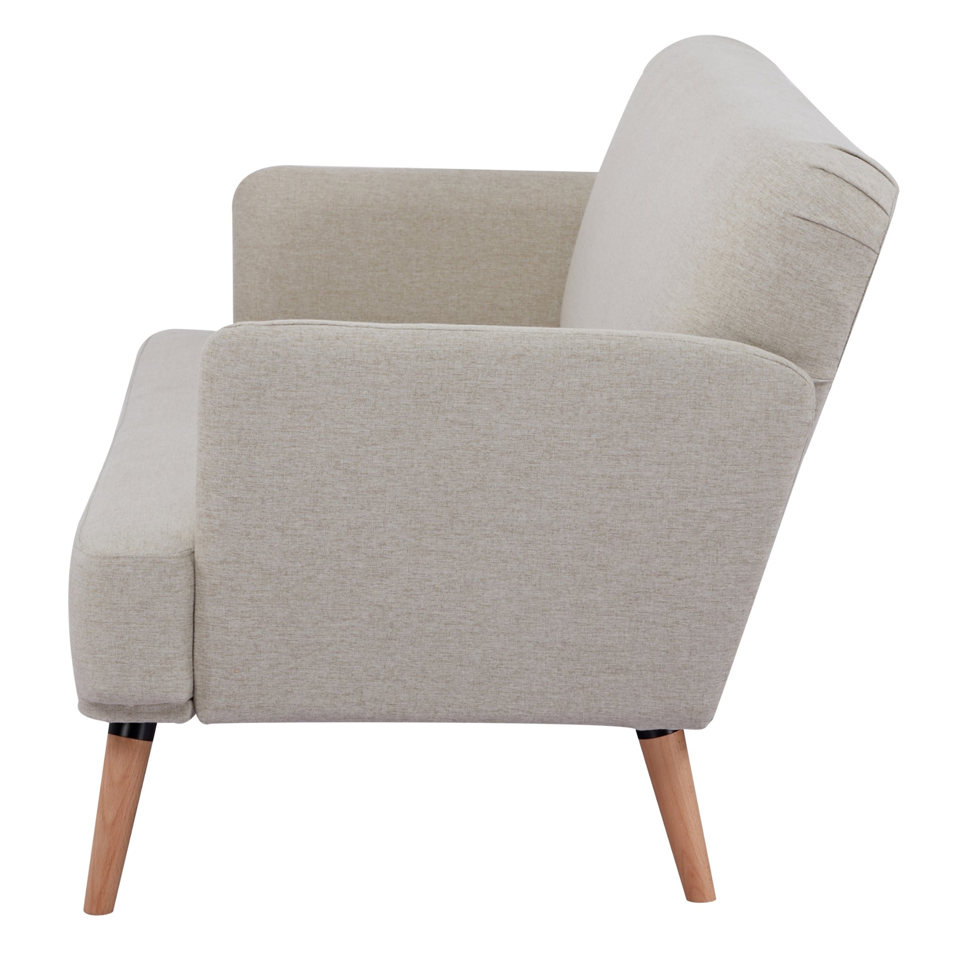 Merlin 3 Seater Sofa Futon Bed Fabric Lounge Couch - Beige - Cosy Abode