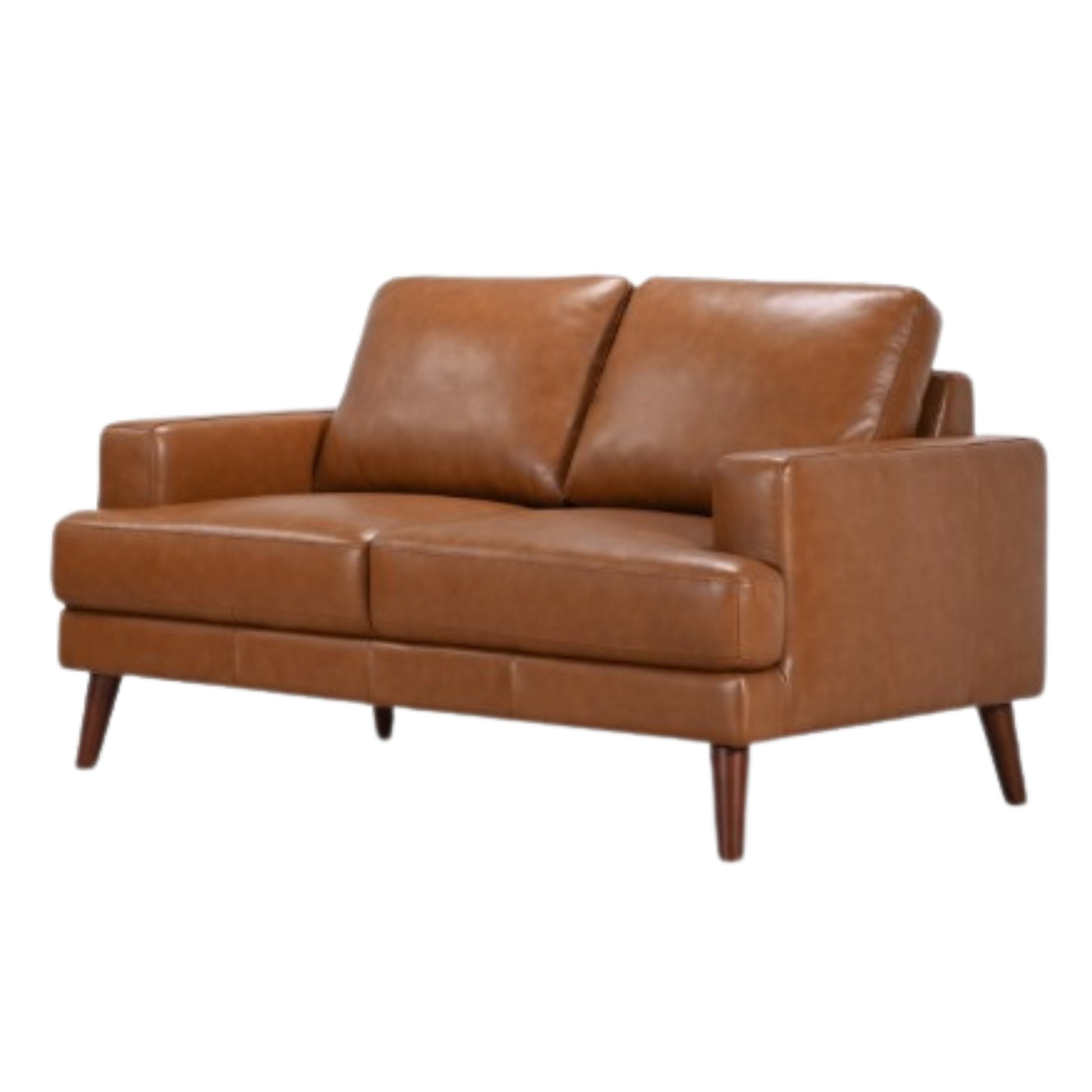 Matilda 2 + 3 Seater Sofa Leather Upholstered Lounge Set - Tan - Cosy Abode