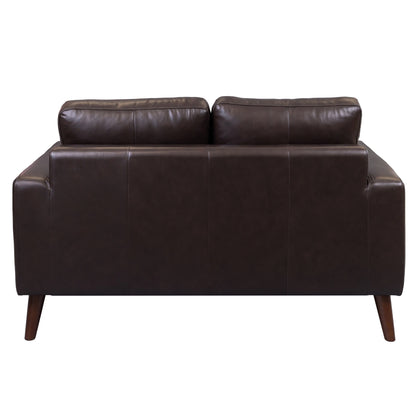 Matilda 2 + 3 Seater Sofa Leather Upholstered Lounge Set - Chocolate - Cosy Abode