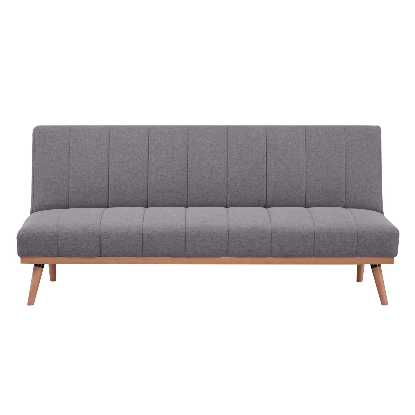 Monroe 3 Seater Sofa Futon Bed Fabric Lounge Couch - Graphite - Cosy Abode