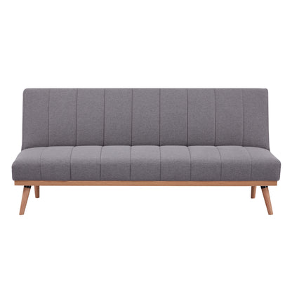 Monroe 3 Seater Sofa Futon Bed Fabric Lounge Couch - Graphite - Cosy Abode