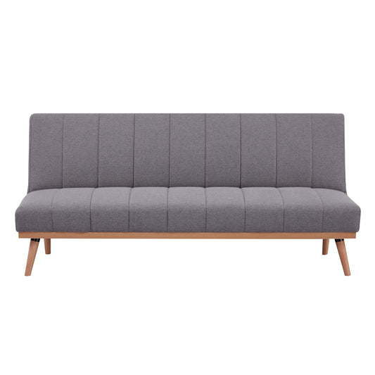 Monroe 3 Seater Sofa Futon Bed Fabric Lounge Couch - Graphite - Cosy Abode