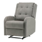 Flynn Recliner ArmChair Fabric Upholstered Sofa Lounge Accent Chair Light Grey - Cosy Abode
