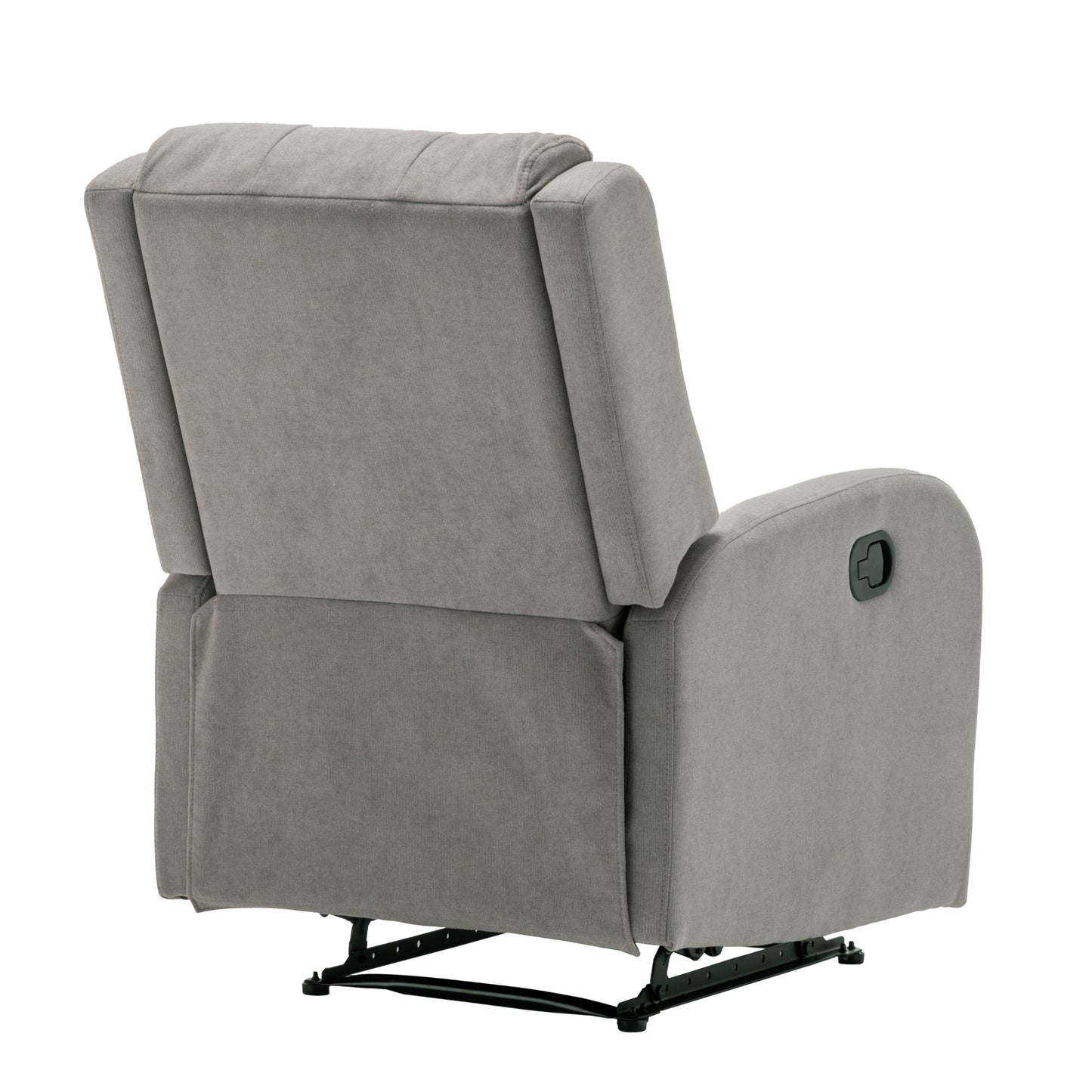 Flynn Recliner ArmChair Fabric Upholstered Sofa Lounge Accent Chair Light Grey - Cosy Abode