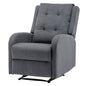 Flynn Recliner ArmChair Fabric Upholstered Sofa Lounge Accent Chair Grey - Cosy Abode