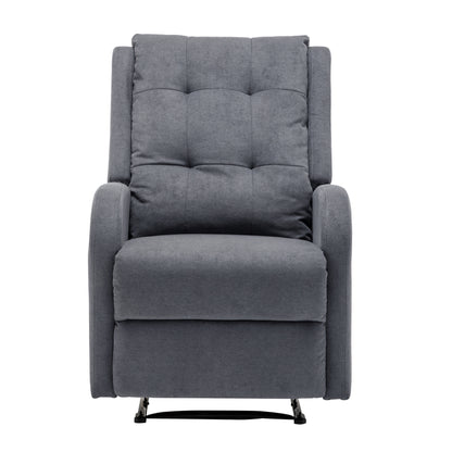 Flynn Recliner ArmChair Fabric Upholstered Sofa Lounge Accent Chair Grey - Cosy Abode