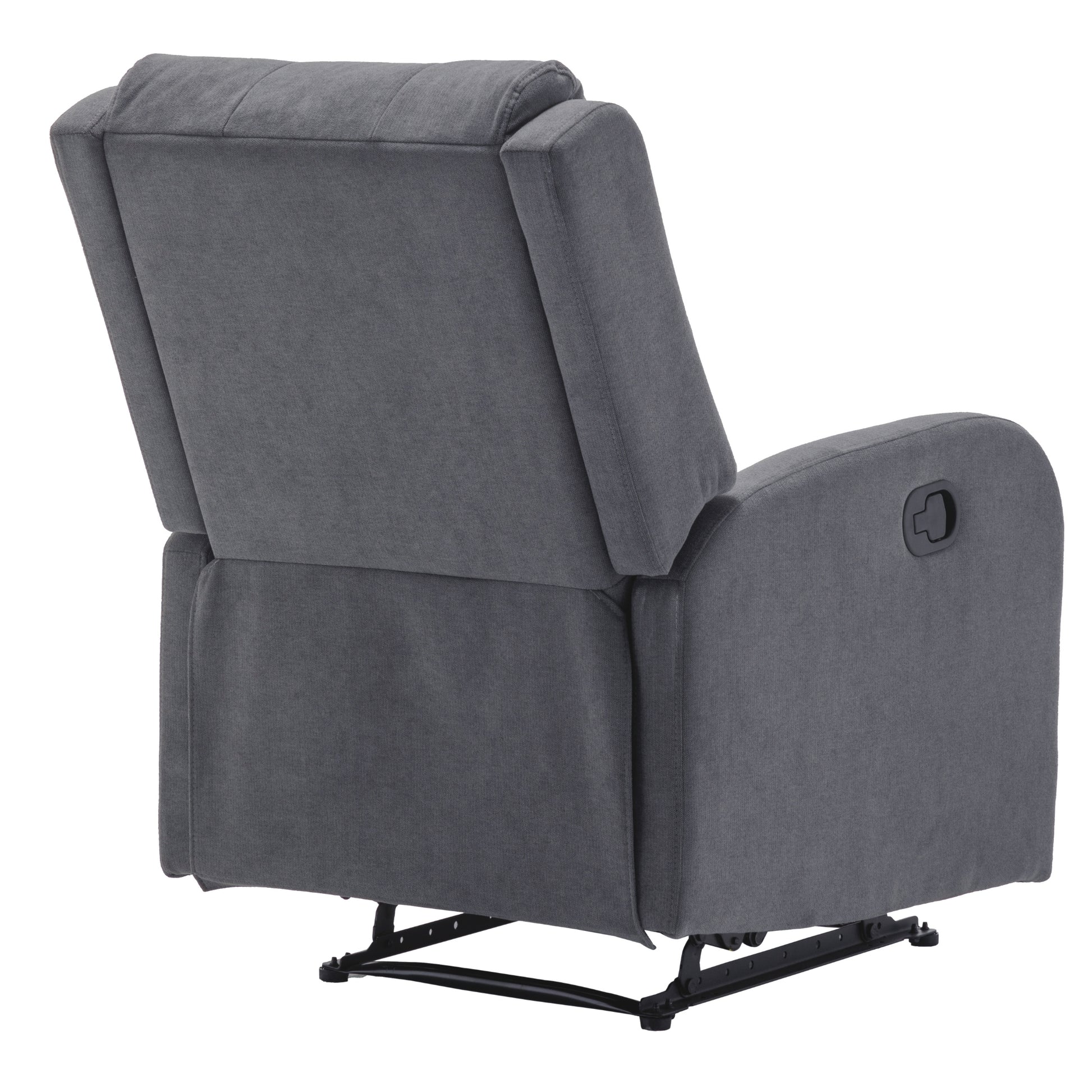 Flynn Recliner ArmChair Fabric Upholstered Sofa Lounge Accent Chair Grey - Cosy Abode