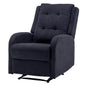 Flynn Recliner ArmChair Fabric Upholstered Sofa Lounge Accent Chair Dark Grey - Cosy Abode