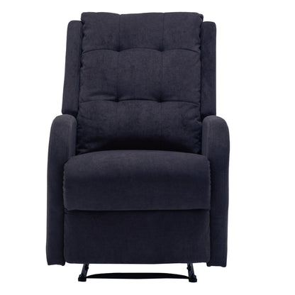 Flynn Recliner ArmChair Fabric Upholstered Sofa Lounge Accent Chair Dark Grey - Cosy Abode
