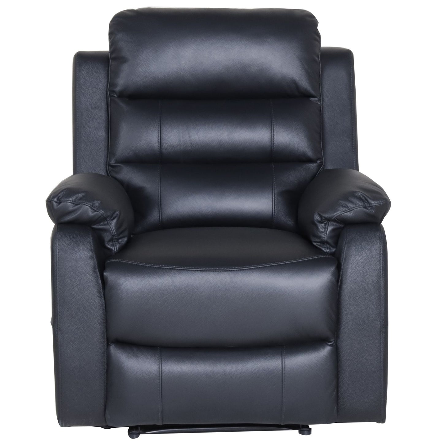 Royal 3pc 5 Seater Leather Electric Recliner Home Theatre Sofa Lounge Set Black - Cosy Abode