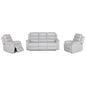 Royal 3pc 5 Seater Leather Electric Recliner Home Theatre Sofa Lounge Set Grey - Cosy Abode