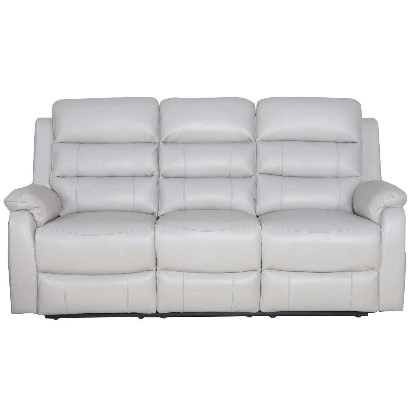 Royal 3pc 5 Seater Leather Electric Recliner Home Theatre Sofa Lounge Set Grey - Cosy Abode