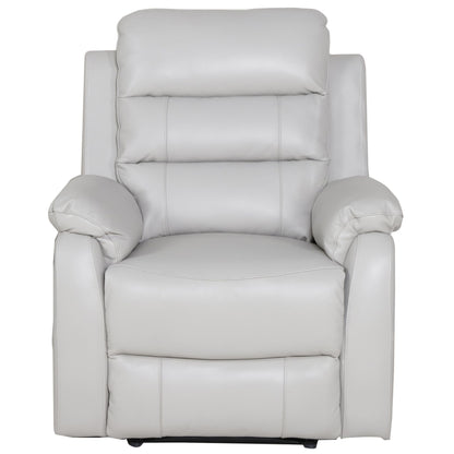 Royal 3pc 5 Seater Leather Electric Recliner Home Theatre Sofa Lounge Set Grey - Cosy Abode