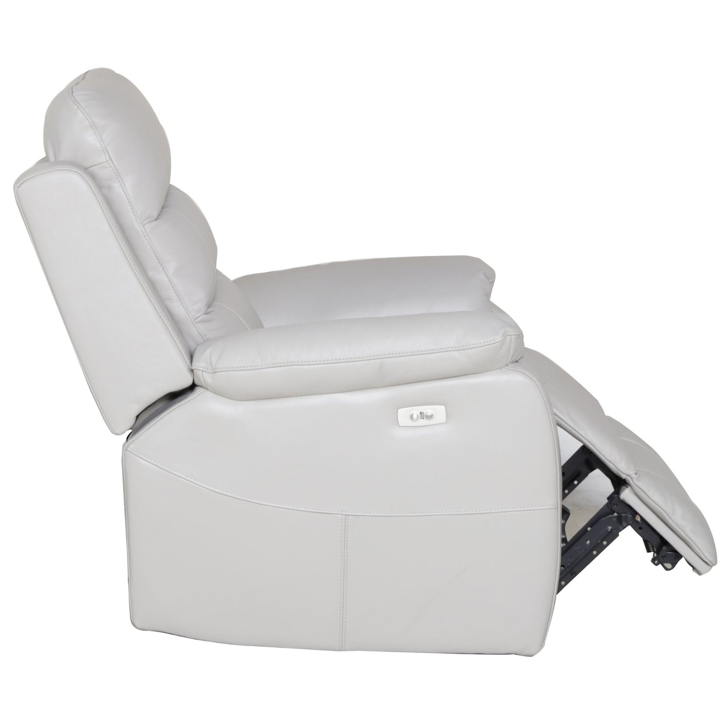 Royal 3pc 5 Seater Leather Electric Recliner Home Theatre Sofa Lounge Set Grey - Cosy Abode