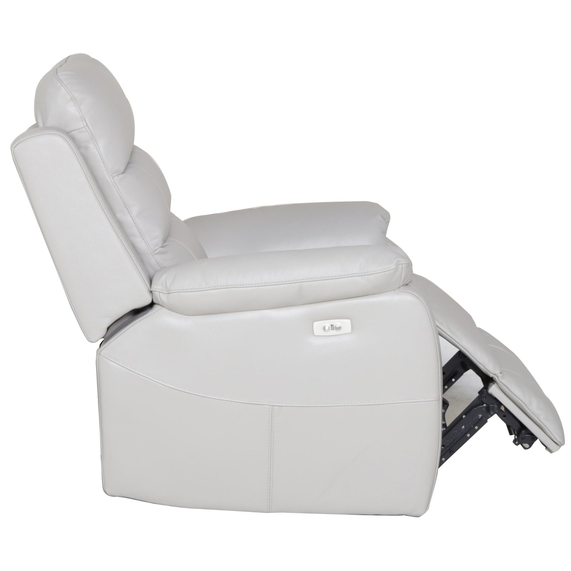 Royal 3pc 5 Seater Leather Electric Recliner Home Theatre Sofa Lounge Set Grey - Cosy Abode