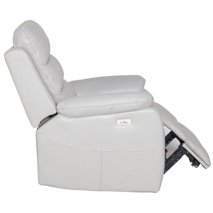 Royal 3pc 5 Seater Leather Electric Recliner Home Theatre Sofa Lounge Set Grey - Cosy Abode