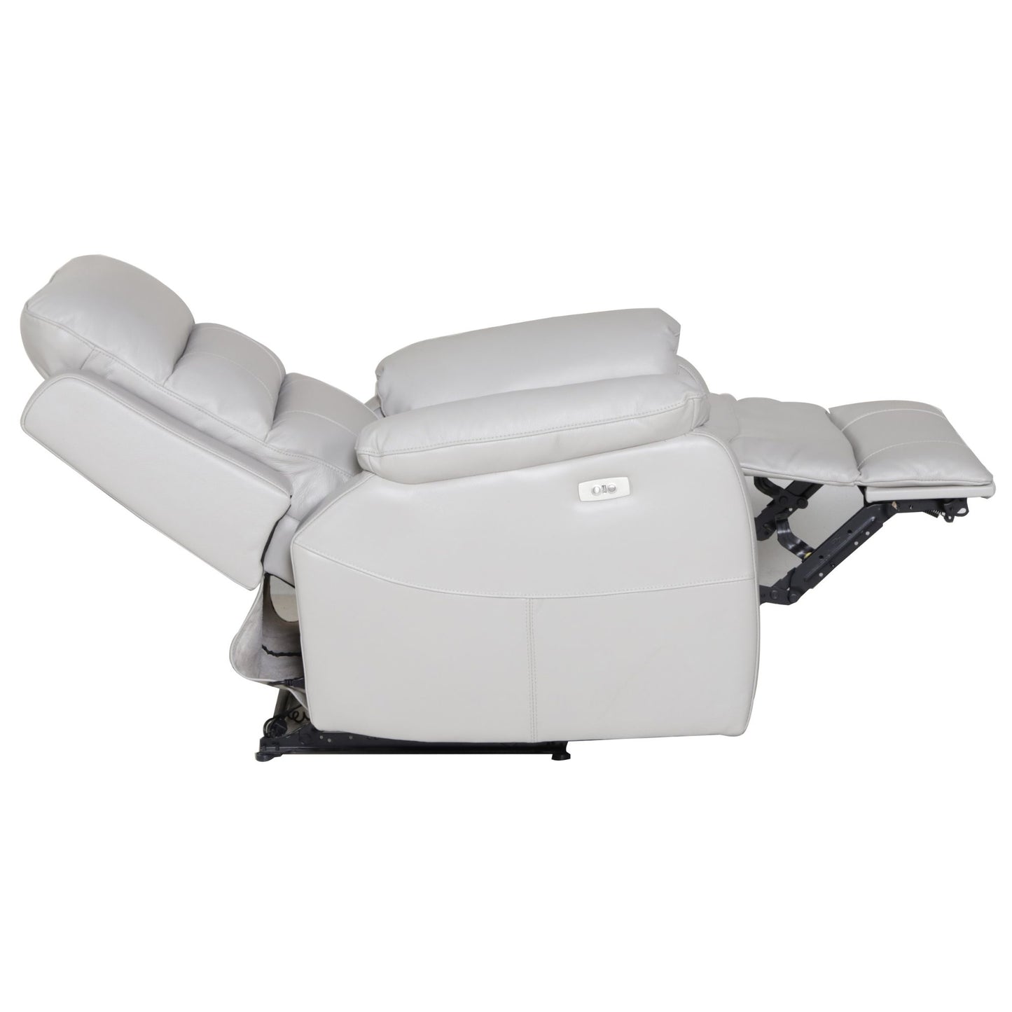 Royal 3pc 5 Seater Leather Electric Recliner Home Theatre Sofa Lounge Set Grey - Cosy Abode