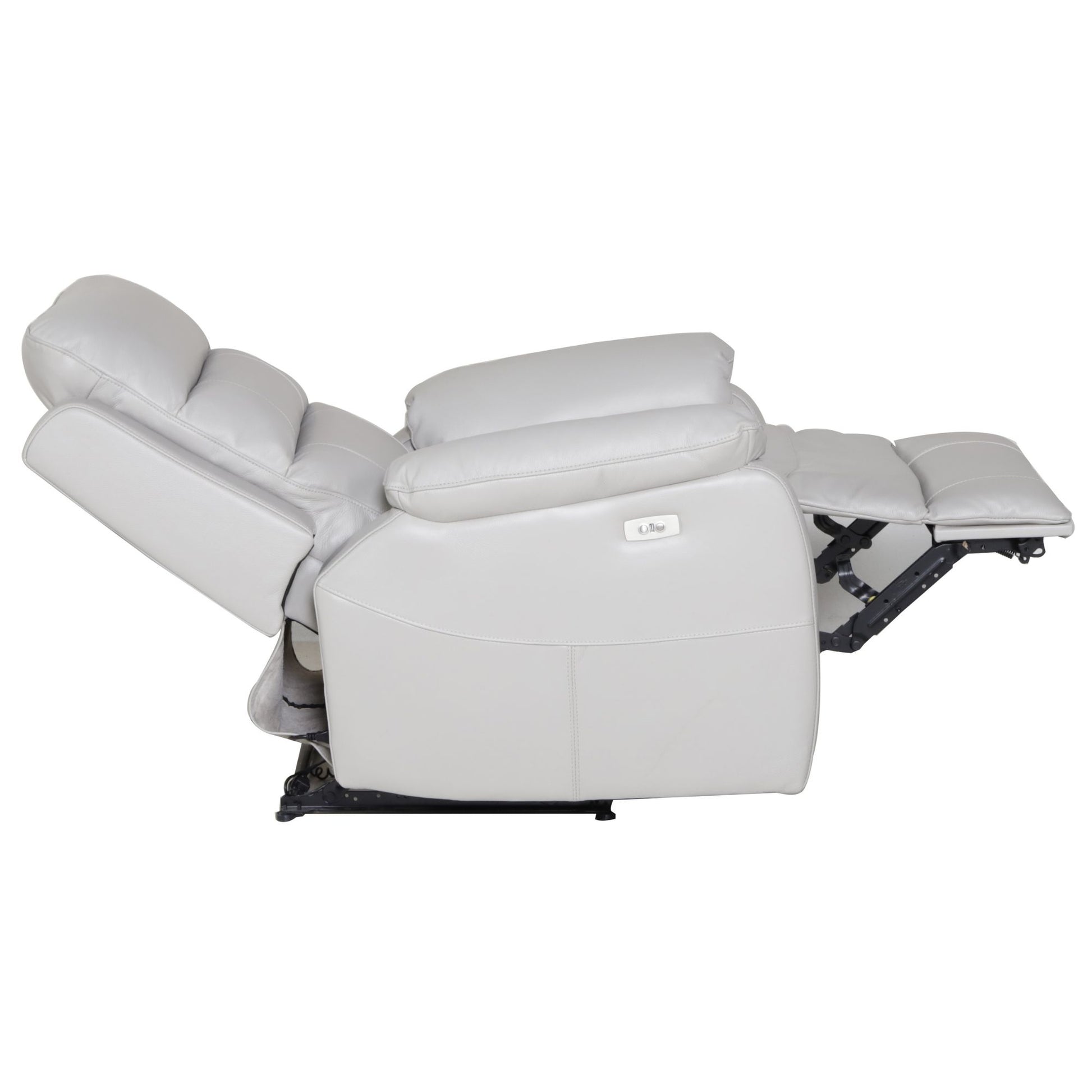 Royal 3pc 5 Seater Leather Electric Recliner Home Theatre Sofa Lounge Set Grey - Cosy Abode