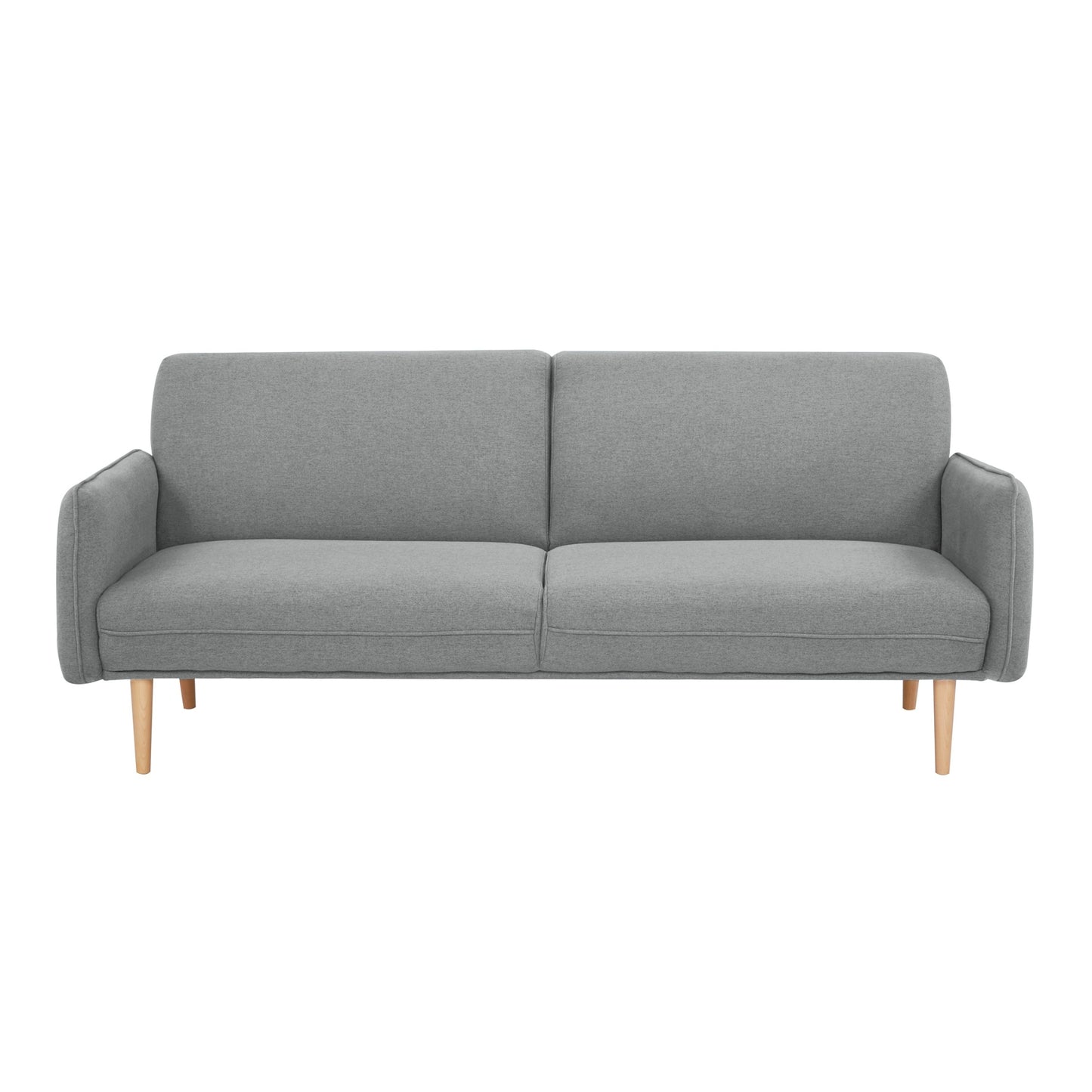 Celia 3 Seater Sofa Queen Bed Fabric Uplholstered Lounge Couch - Light Grey - Cosy Abode
