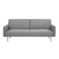 Celia 3 Seater Sofa Queen Bed Fabric Uplholstered Lounge Couch - Light Grey - Cosy Abode