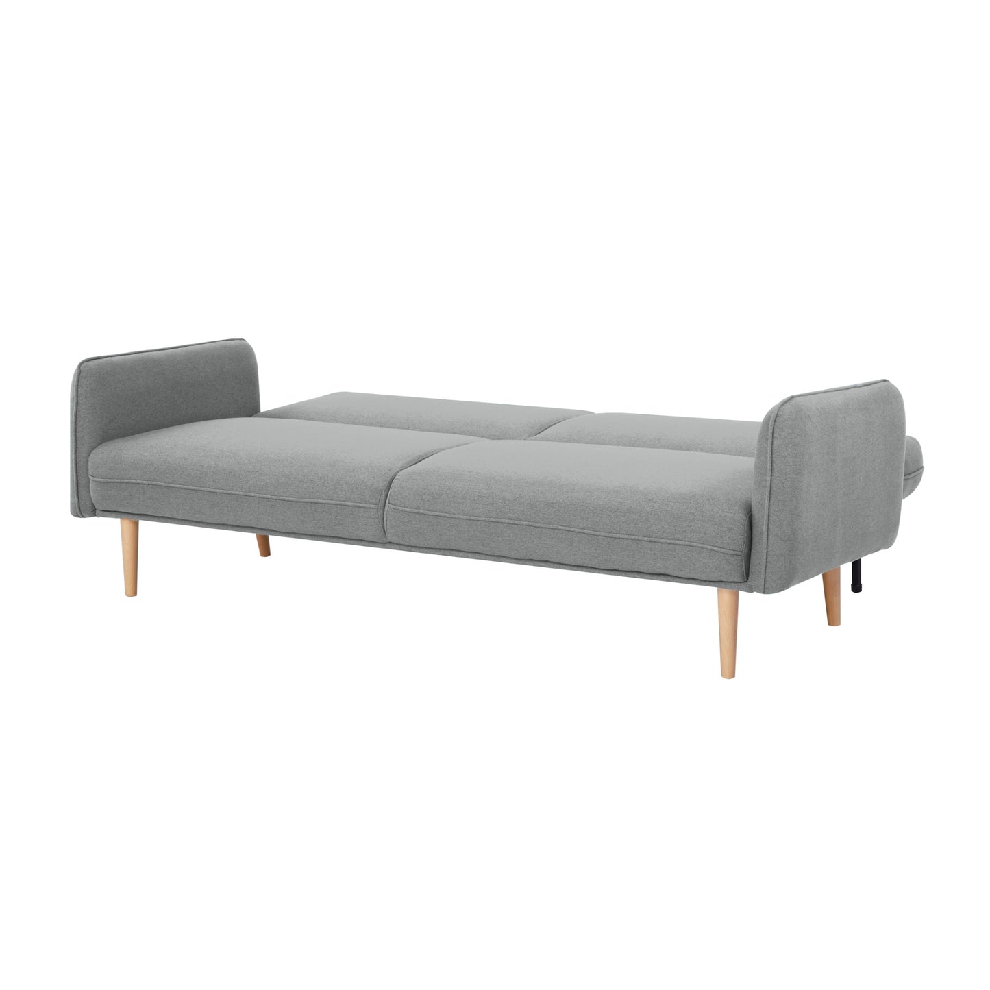 Celia 3 Seater Sofa Queen Bed Fabric Uplholstered Lounge Couch - Light Grey - Cosy Abode